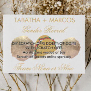 Taco Gender Reveal DIY Faux Scratch Cards