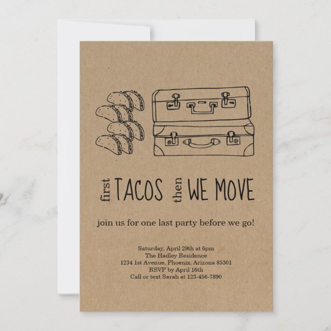 Taco Going Away Party Invitation (Front)