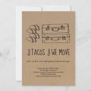 Taco Going Away Party Invitation
