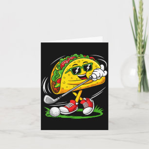 Taco golf player cinco de mayo mexican golfer food card