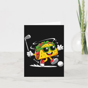 Taco golf player cinco de mayo mexican golfer food card