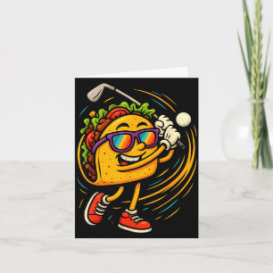 Taco golf swing funny mexican food humour cinco de card