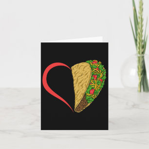 Taco Heart Taco Tuesday Cinco De Mayo Taco Lovers  Card