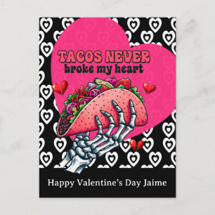 Taco Hearts Valentines Day Postcard