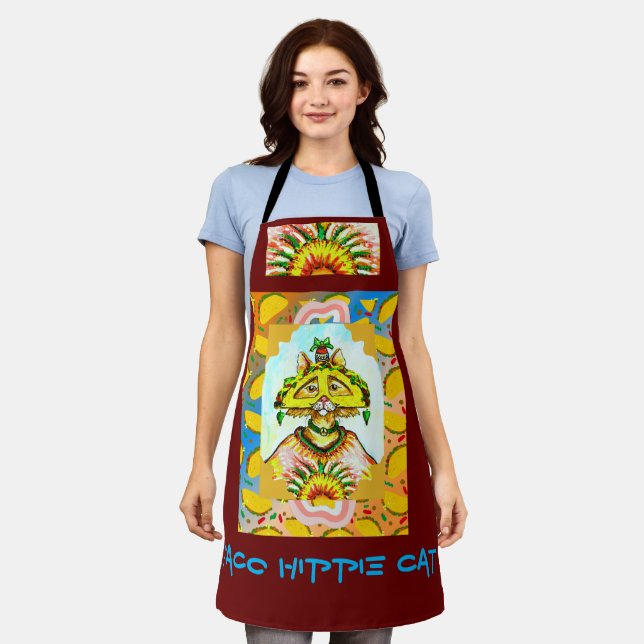 Taco Hippie Cat Apron (Worn)