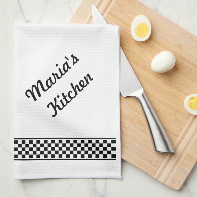 Taco & Hot Sauce - Hola! Tea Towel (Quarter Fold)