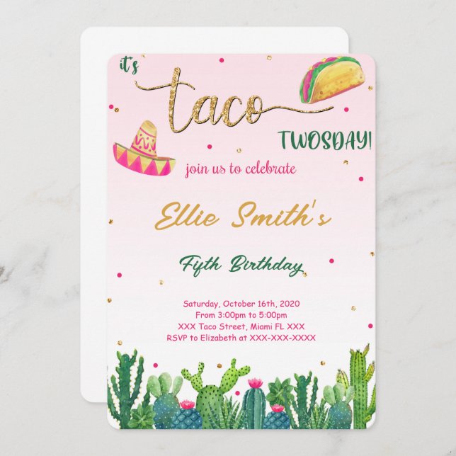 Taco Invitation (Front/Back)