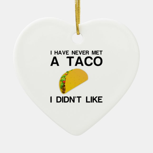 TACO LIKE CERAMIC ORNAMENT (Front)