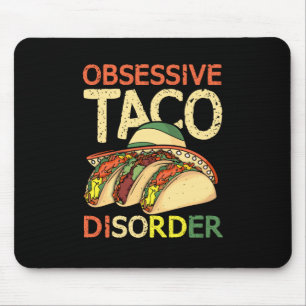 Taco Lover Women Men Mexican Food Gift Tacos Mouse Pad