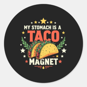 Taco Magnet Cinco De Mayo  Classic Round Sticker