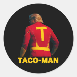 Taco-man Funny Anti-trump Halloween Political Cost Classic Round Sticker