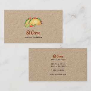 Taco Mexican food Business Card