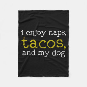 Taco Mexican Foodie Gift Taco Funny Fleece Blanket
