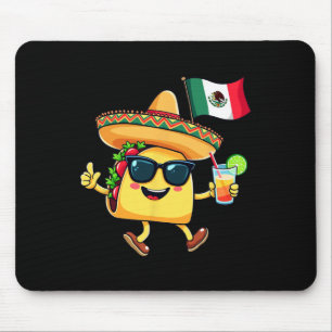 Taco Mexico Flag Cinco De Mayo Mexican Independenc Mouse Pad