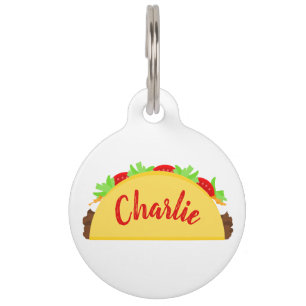 Taco Name Pet Tag