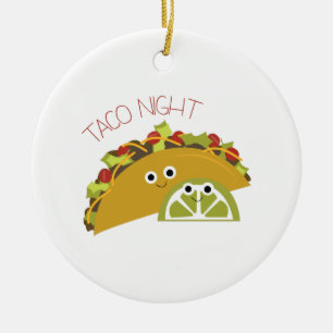 Taco Night Ceramic Tree Decoration
