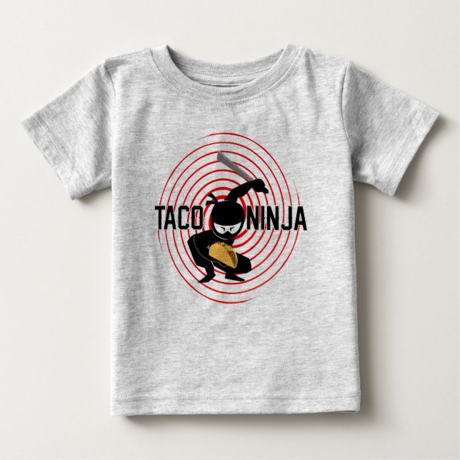Taco Ninja Design - Baby Fine Jersey T-Shirt (Front)