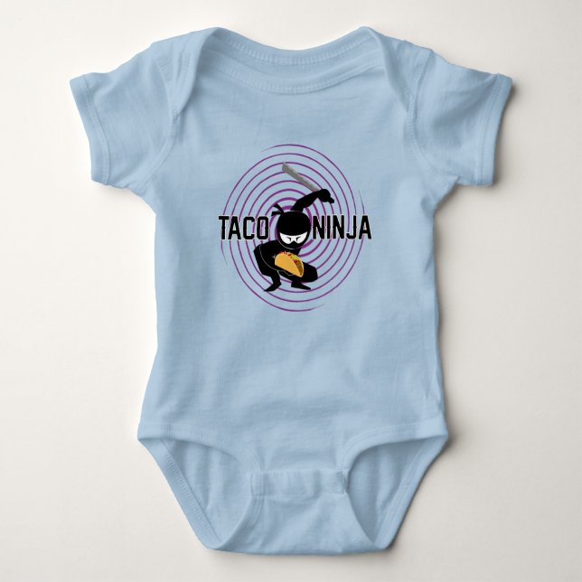 Taco Ninja Design - Baby Jersey Bodysuit (Front)
