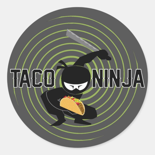 Taco Ninja Design - Classic Round Stickers (Front)