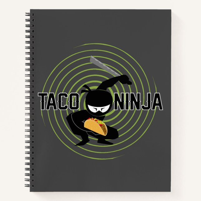 Taco Ninja Design - Spiral Notebook (Front)