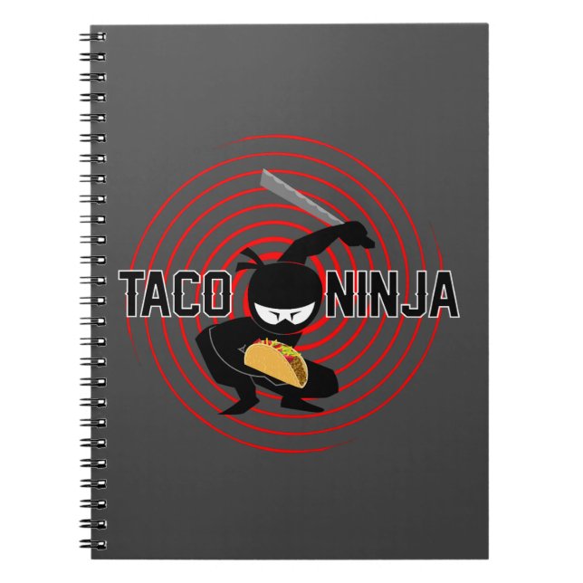 Taco Ninja Design - Spiral Photo Notebook (Front)