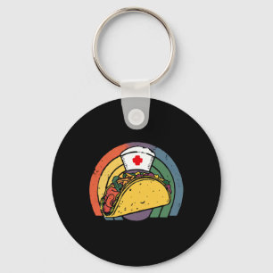 Taco Nurse Stethoscope Cinco De Mayo Nurse Women S Key Ring