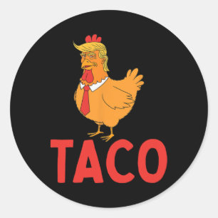 Taco opinion classic round sticker
