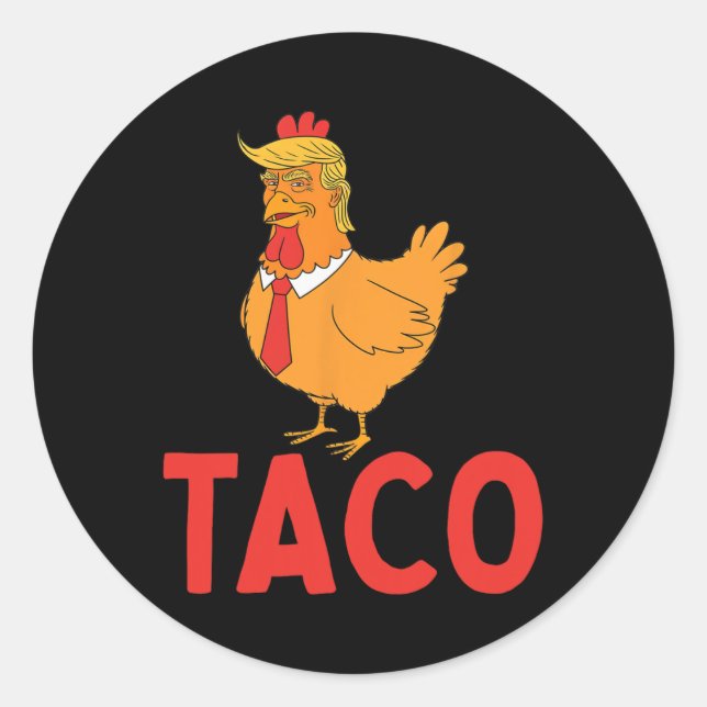 Taco  opinion classic round sticker (Front)