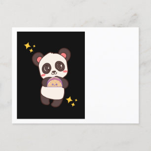 Taco panda cute funny postcard