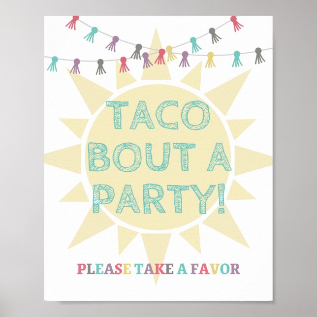 Taco Party Favour Sign (Front)