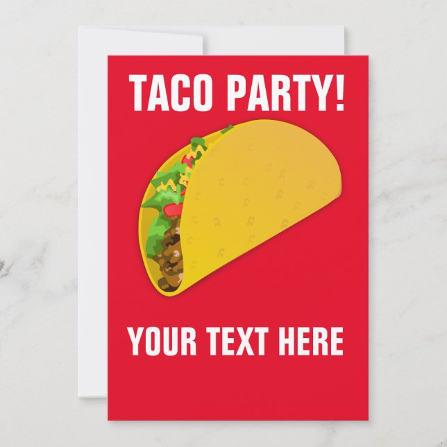 TACO PARTY INVITATIONS (Front)