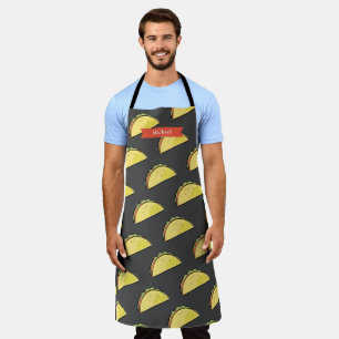 Taco Pattern Black/Dark grey Apron