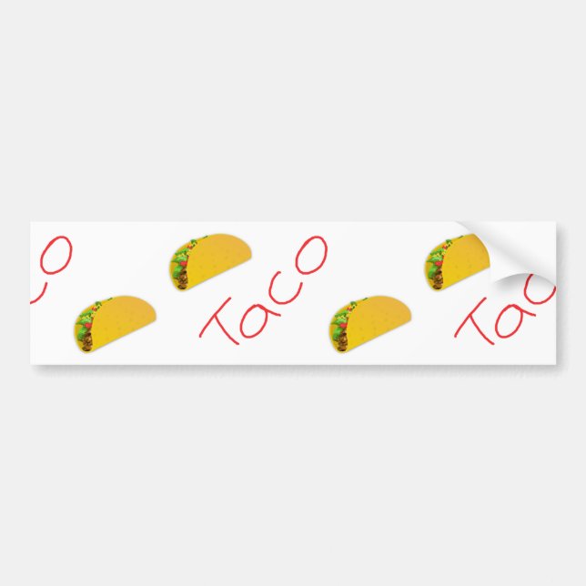 Taco pattern on bumper sticker (Front)