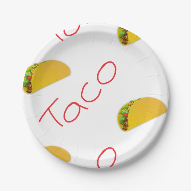 Taco pattern on paper plate (Front)
