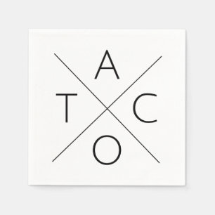 Taco (Play on Fixer Upper, Waco) Word Art Napkin