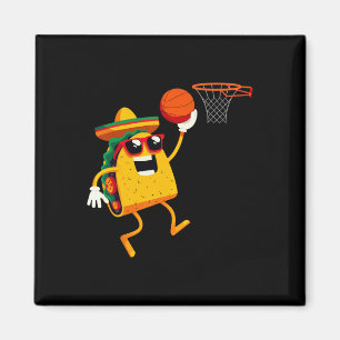 Taco Playing Sketll For Cinco De Mayo Celebration Magnet