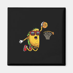 Taco Playing Sketll Mexican Cinco De Mayo Kids Men Magnet