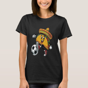 Taco Playing Soccer Mexican Cinco De Mayo Sombrero T-Shirt