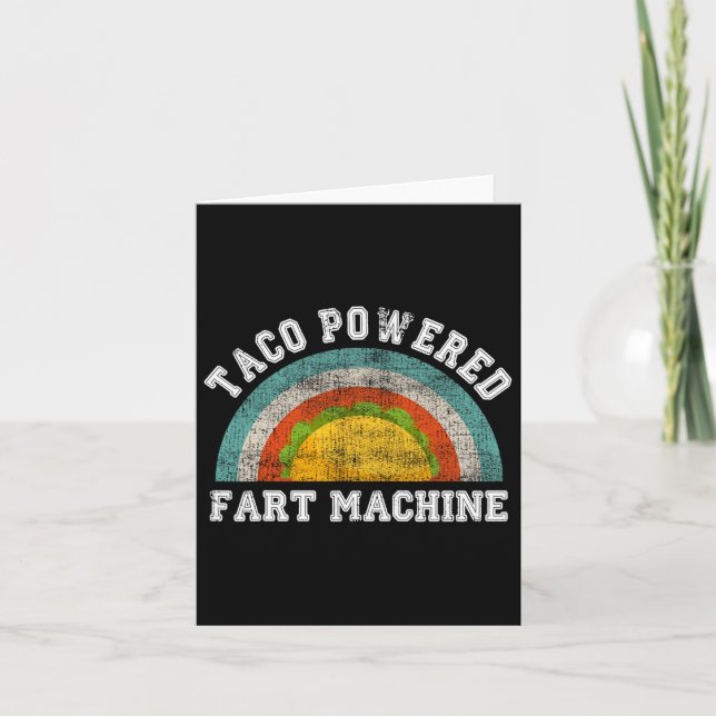 Taco Powered Fart Machine Funny Cinco De Mayo Adul Card (Front)