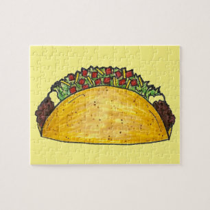 Taco Print Mexican Food Tacos Foodie Puzzle