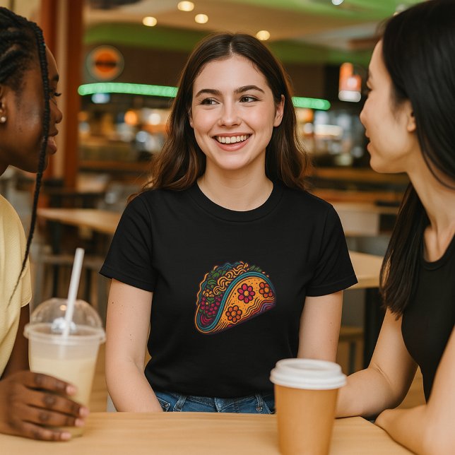 Taco Retro Psychedelic Art T-Shirt (Creator Uploaded)