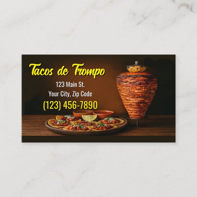 Taco Service Business Cards (Front)