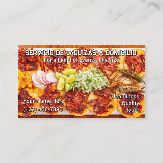Taco Service Business Cards (Front)