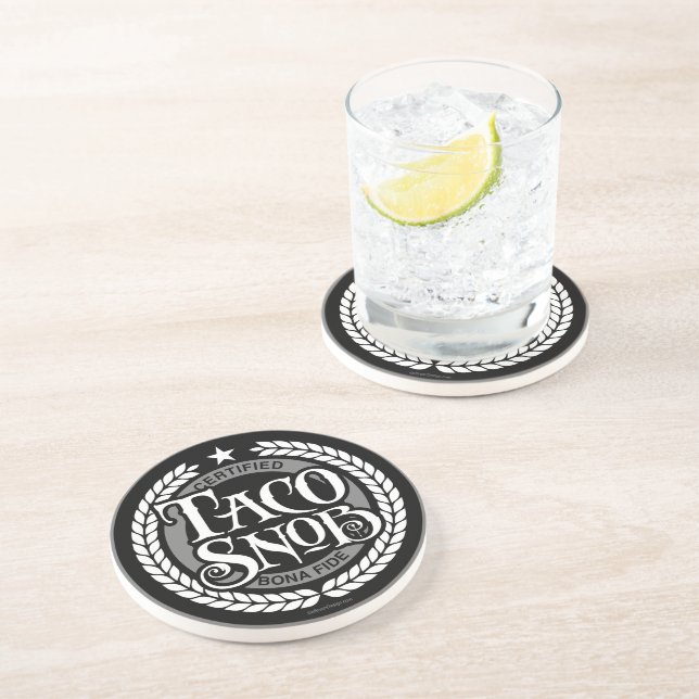 Taco Snob - funny taco lover Coaster (Side)