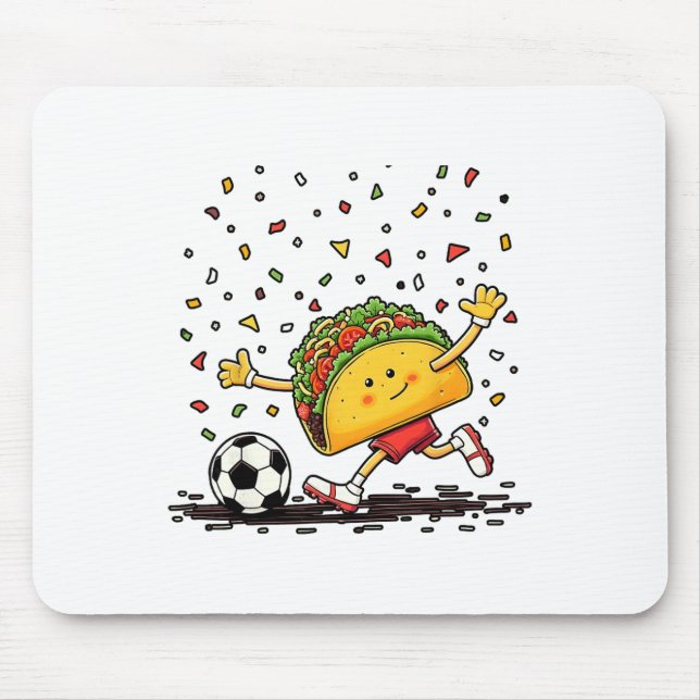 Taco Soccer Cinco De Mayo Celebration Funny  Mouse Pad (Front)