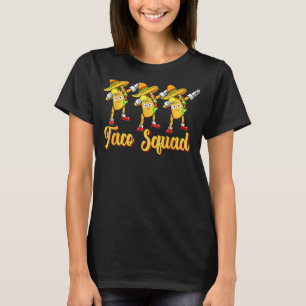 Taco Squad Cute Dabbing Taco Playing Tennis Mexic T-Shirt