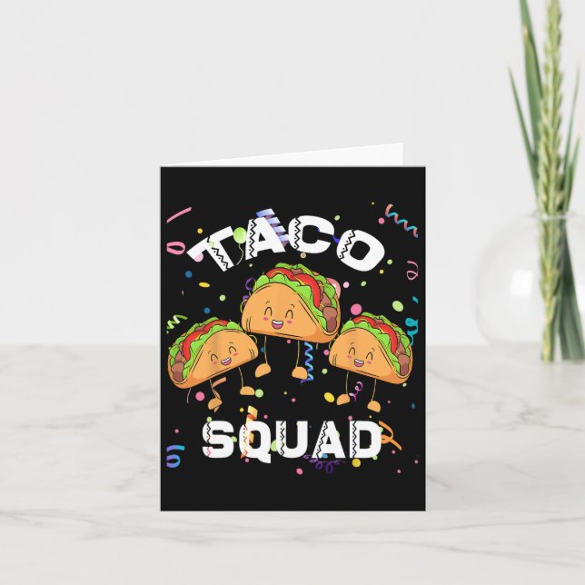 Taco Squad Mexican Party Lover Cinco De Mayo Crew  Card (Front)