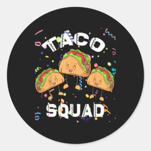 Taco Squad Mexican Party Lover Cinco De Mayo Crew Classic Round Sticker