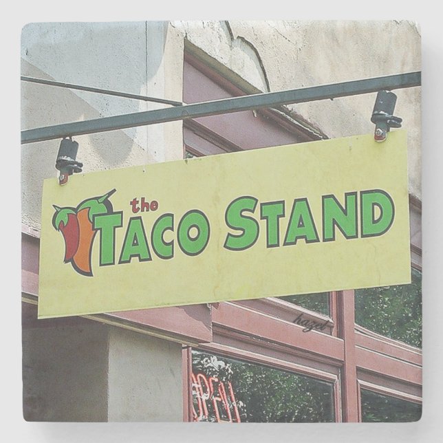 Taco Stand Athens Georgia Marble Stone Coaster. Coaster (Front)