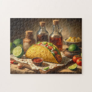 Taco Still Life Vintage Inspired Jigsaw Puzzle